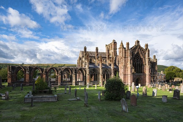 Ruin of the Cistercian monastery Melrose Abbey