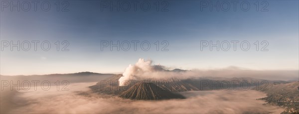 Mount Bromo volcanic clouds