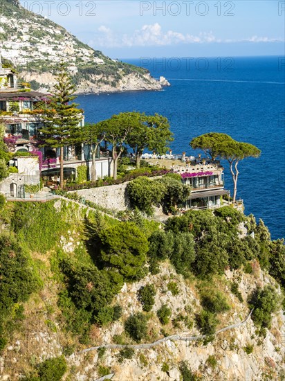 Steep coast with southern vegetation