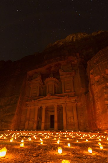 Candles in front of the Pharaoh's treasure house