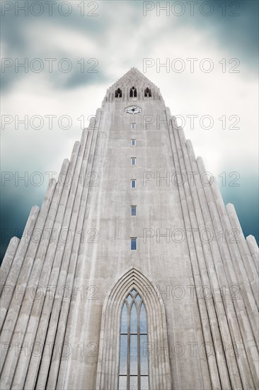 Church tower with mystic sky