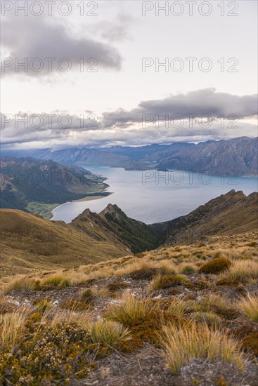 Lake Hawea and mountains