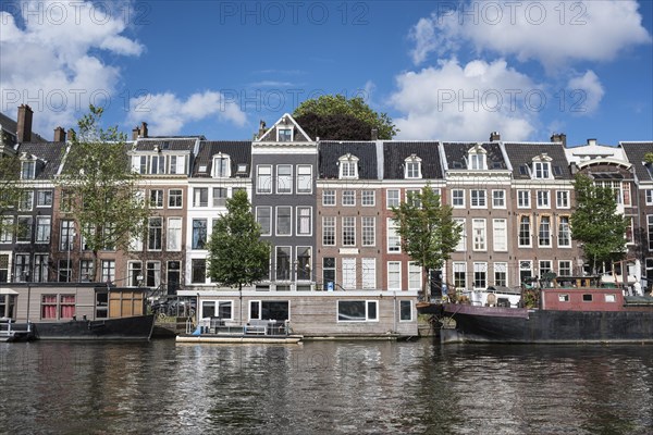 Canal houses and houseboats on the Amstel