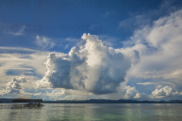 Cloudy sky over the sea