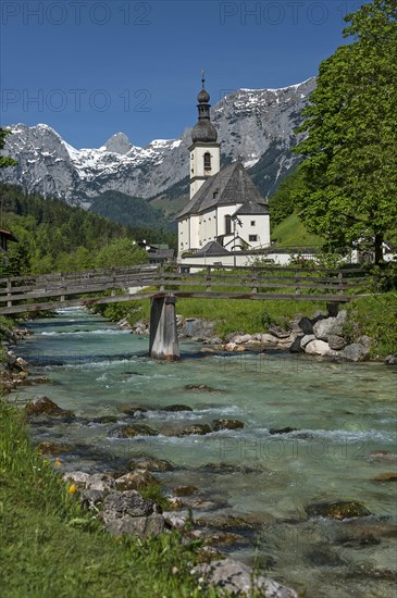 Parish church St. Sebastian with Ramsauer Ache