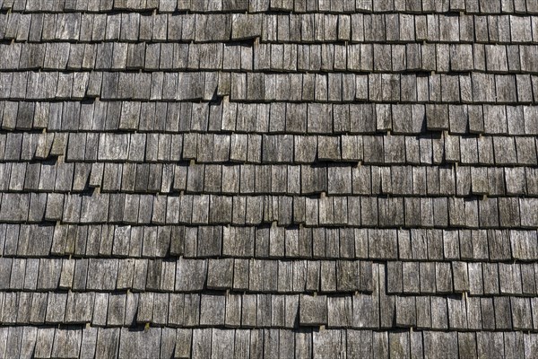 Roof with wooden shingles