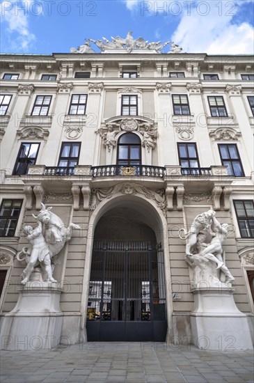 Sculptural group at gate of Imperial Chancellery Wing