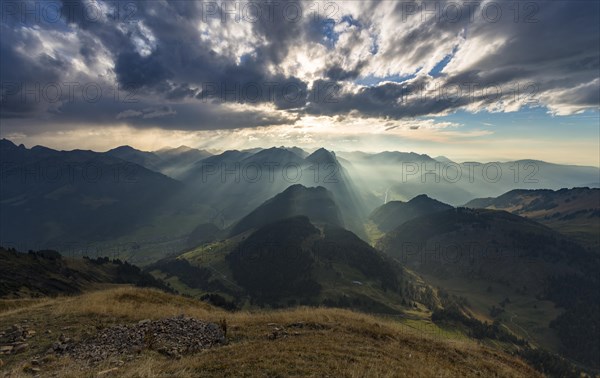 Sunbeams behind the Kanisfluh