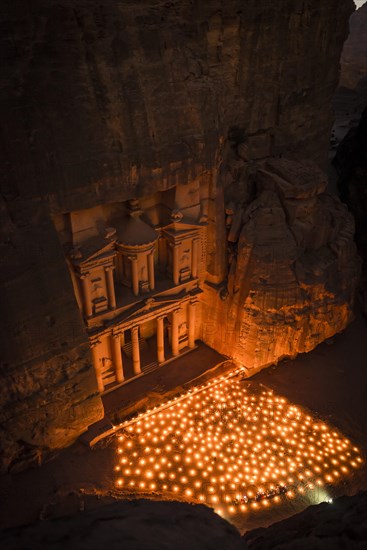 Candles in front of the Pharaoh's treasure house