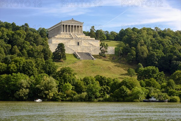 Walhalla over Danube river