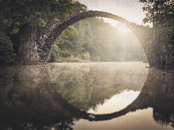 Rakotz Bridge or Devil's Bridge in Kromlau Park