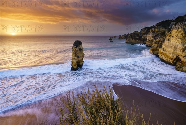 Sunrise on the beach Praia da Dona Ana