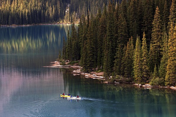 Canoeists on Lake Moraine