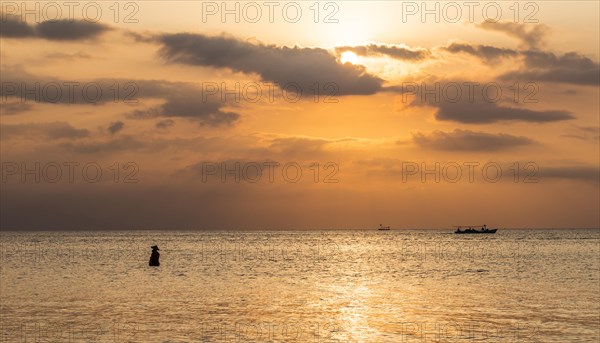 Sunset over the sea