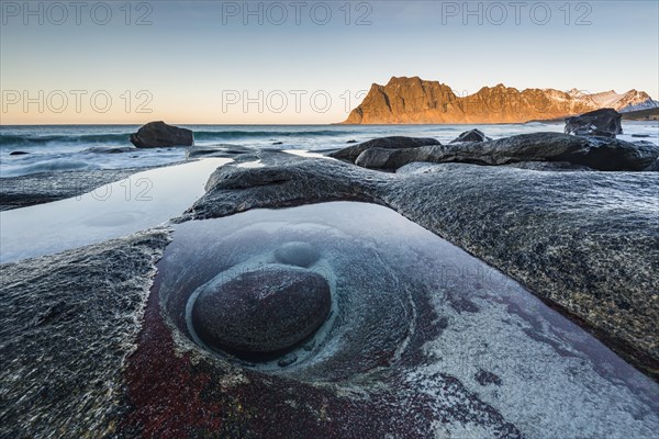 Rocks on the beach of Uttakleiv