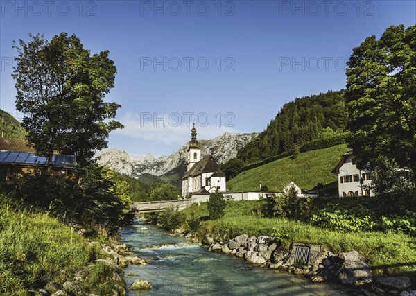 Parish church St. Sebastian with Ramsauer Ache