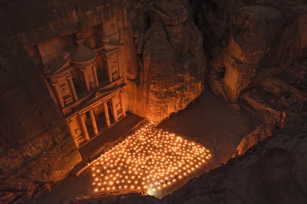 Candles in front of the Pharaoh's treasure house