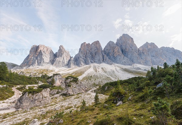 Scree field underneath the Geisler peaks