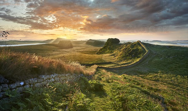 Hadrians Wall near Houseteads Roman Fort