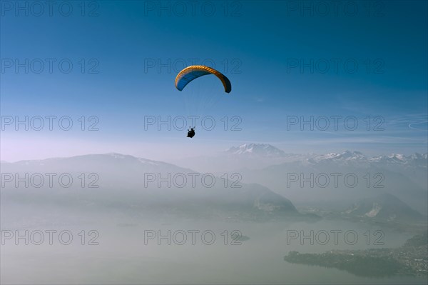 Paraglider over Lake Maggiore