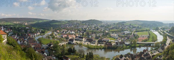View of Harburg and River Wornitz