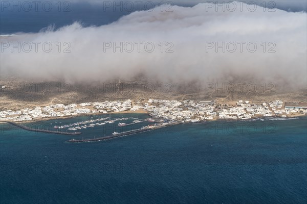 View from the Mirador Del Rio on Caleta de Sebo