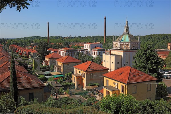 View of the Crespi d'Adda village