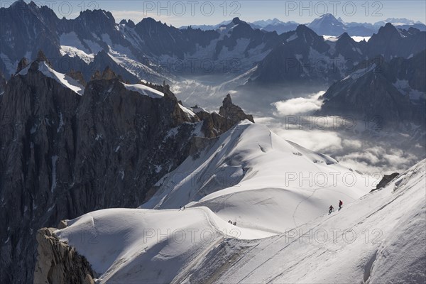 View from the Aiguille du Midi