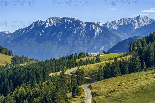 View of Sudelfeld in Mangfall mountains