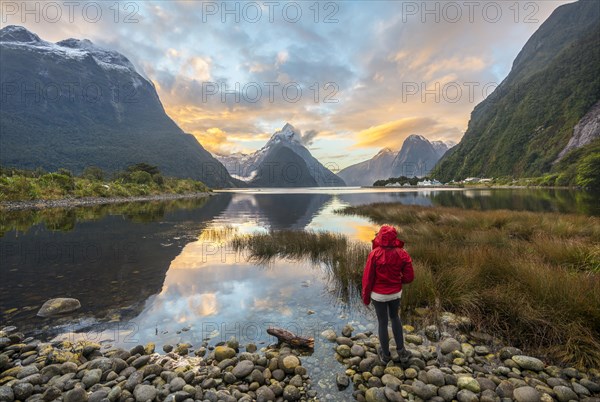 Tourist looking at the landscape