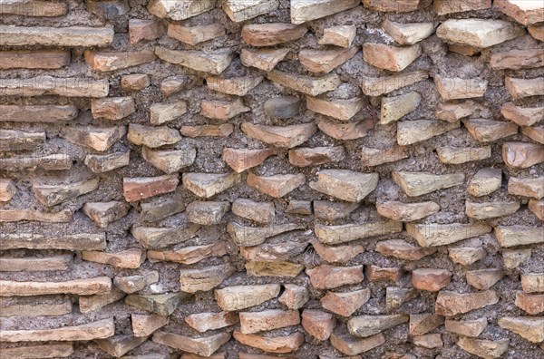 Ancient brick texture on Palatine Hill