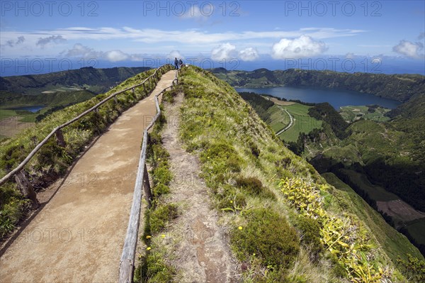 Way to a viewpoint in the volcanic crater Caldera Sete Cidades
