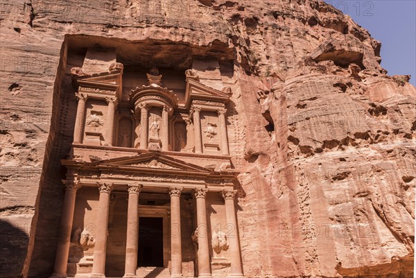 Pharaoh's treasure house carved in rock