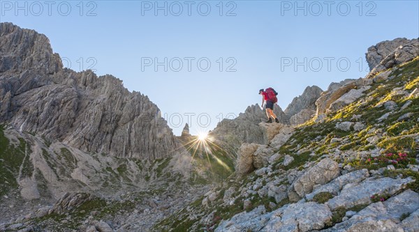 Hiker during the ascent