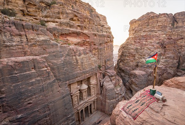 View from above into the gorge Siq