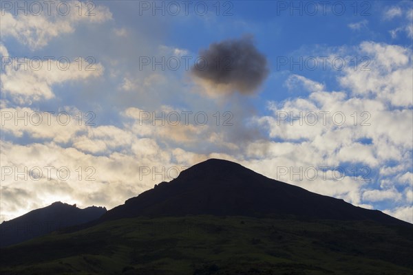 Stromboli volcano erupting