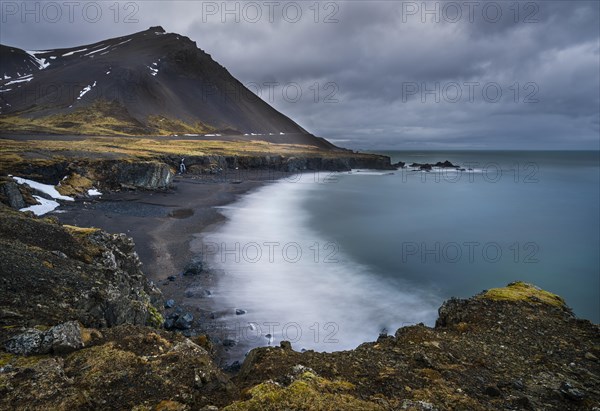 Black lava beach