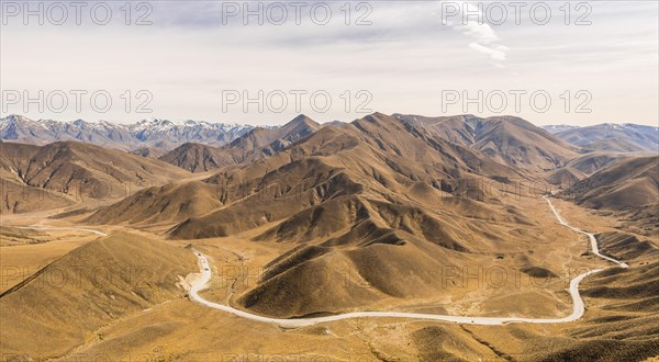 Stark mountain landscape with mountain road