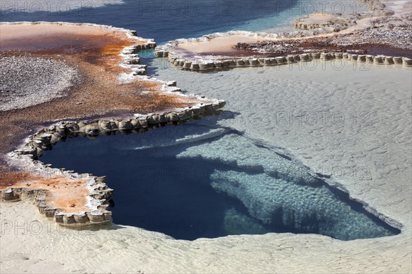 Doublet pool with mineral deposits