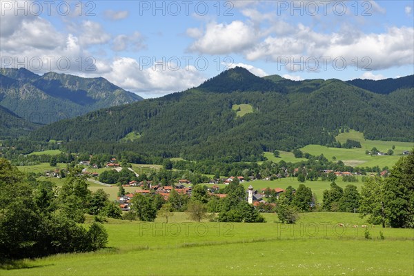 Fischbachau in Leitzachtal with Schliersee Mountains