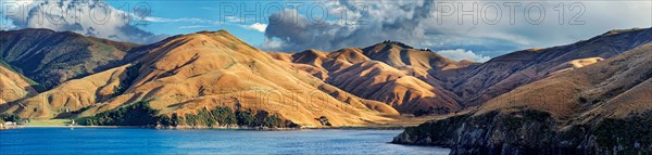 deforested Coastal Mountains in Queen Charlotte Sound