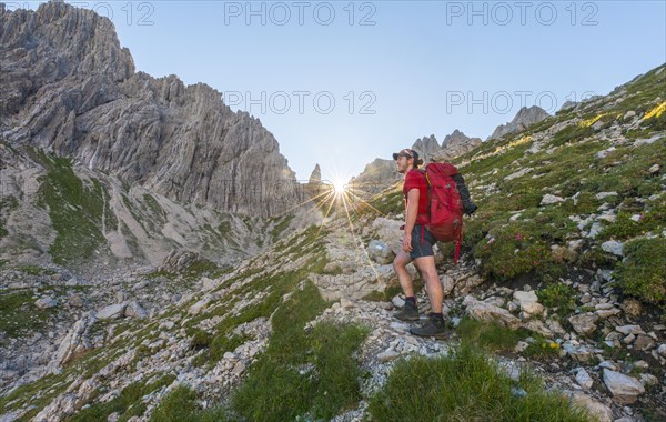 Hiker during the ascent