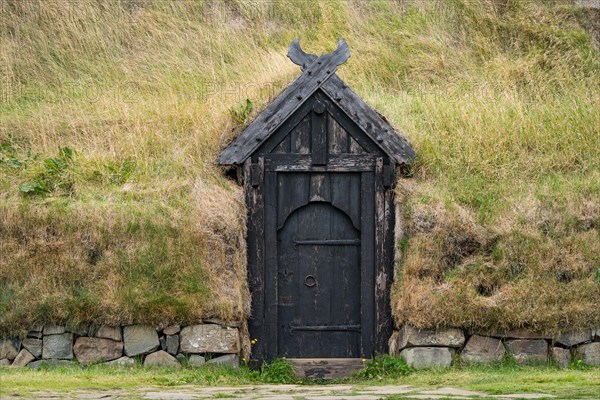 Entrance door made of wood