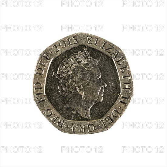 British twenty pence coin