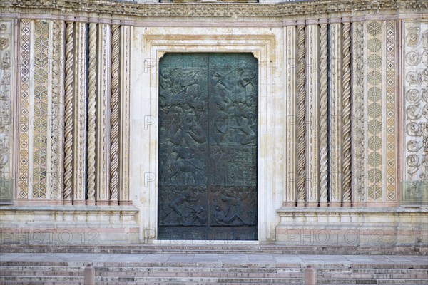 Decorated facade with twisted columns