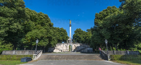 Maximilian Park with Angel of Peace and dolphin fountain