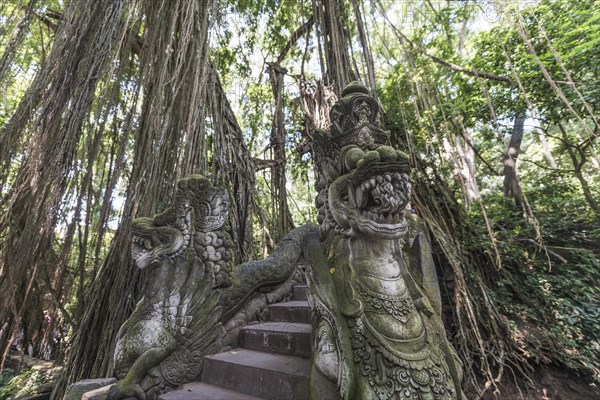 Bridge with dragon statues