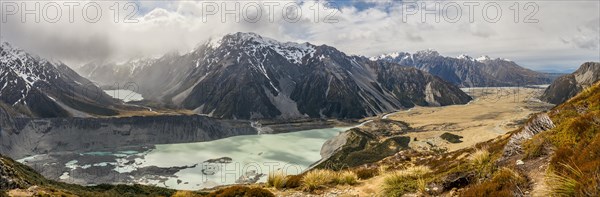 View on Hooker Valley from Sealy Tarns track