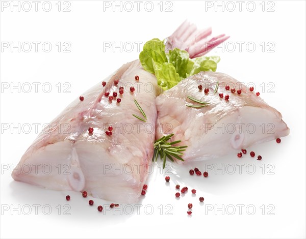 Raw Lotte or monkfish