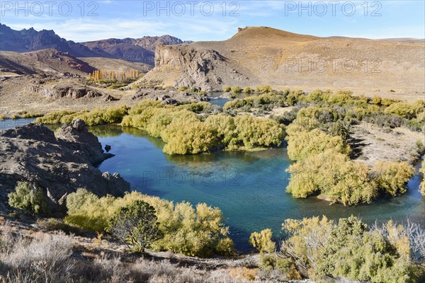 River landscape Anfiteatro in autumn